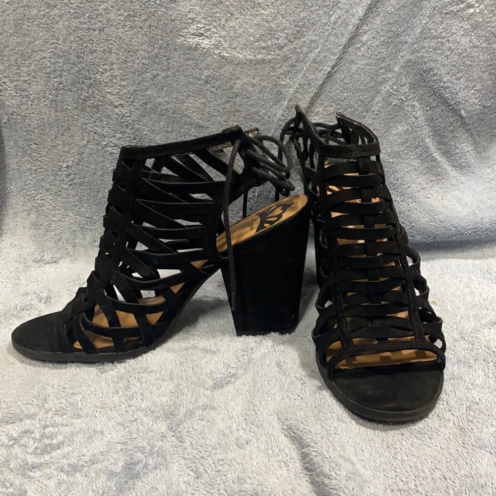 Fergalicious by Fergie Watson Black Heeled Sandles - Women’s 10